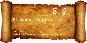 Birbauer Godiva névjegykártya